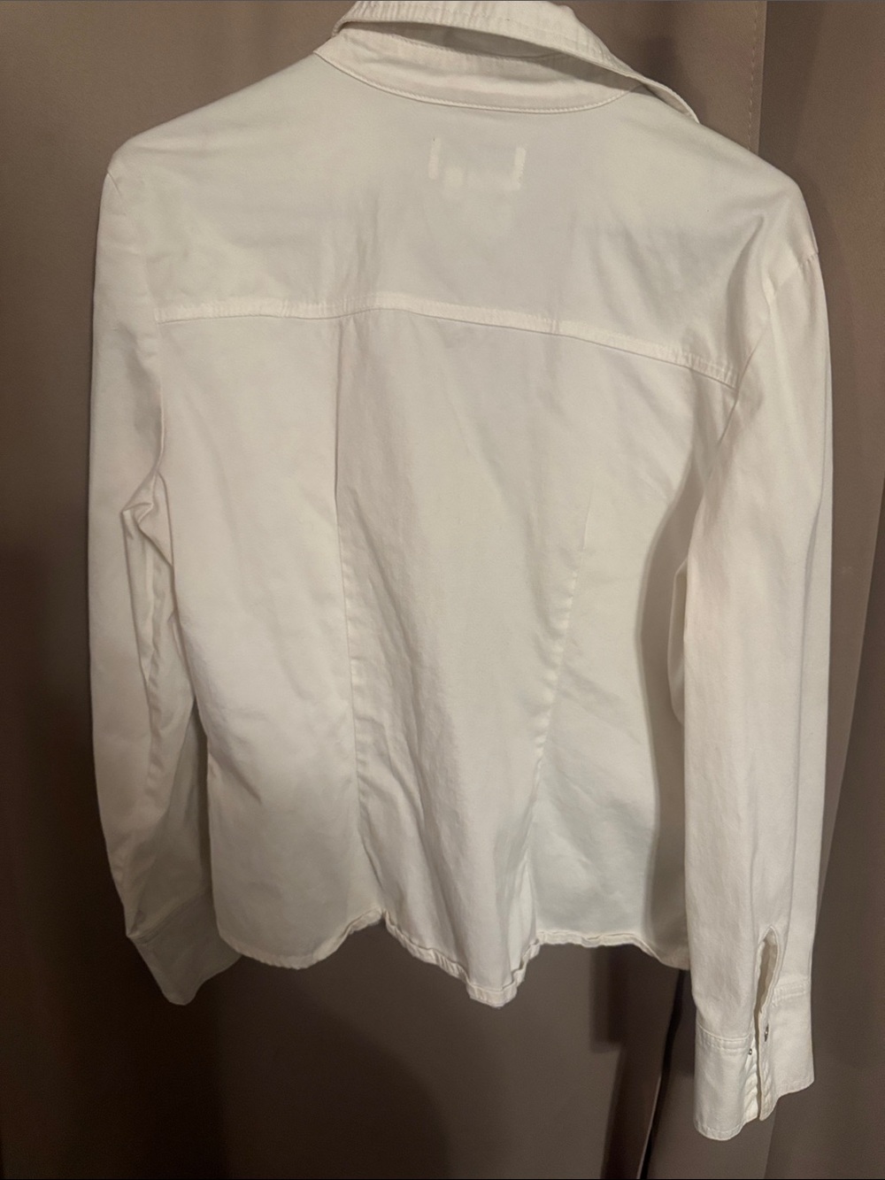 Live a Little White Button-Front Shirt with Metal Buttons - Picture 6 of 7